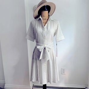 Calvin Klein pin stripe button down dress
